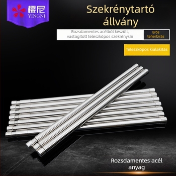 304 rozsdamentes acél teleszkópos ruharúd, állítható gardróbhoz