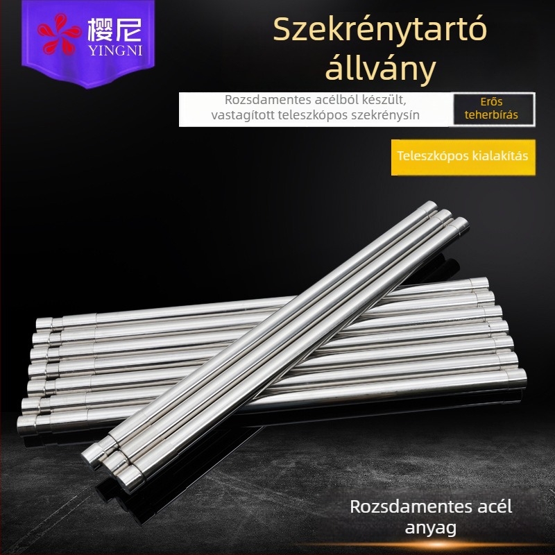 304 rozsdamentes acél teleszkópos ruharúd, állítható gardróbhoz