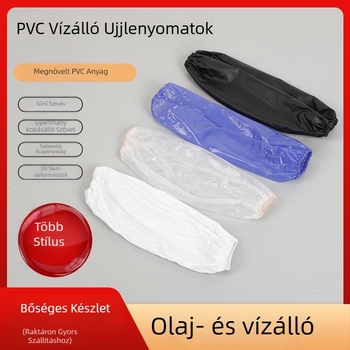 PVC áttetsző ujjvédők, vastagított kivitelben, vízálló és olajálló, konyhai és éttermi használatra.