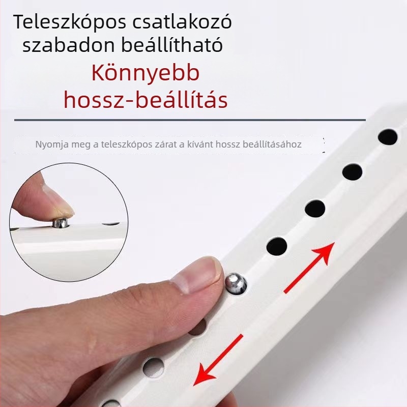 Otthoni teleszkópos függönyrúd - Fúrás nélkül, csúszásmentes, rozsdamentes vasból, modern mininalista stílus
