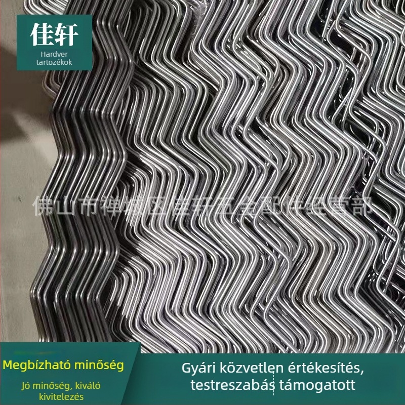 Rozsdamentes acél erkélyi ruhaszárító rúd szélvédett hullámmintás szalaggal, körkörös acél profil, 201/304 rozsdamentes acél