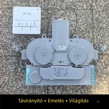 Elektromos ruhaszárító felvonó DC motoros összeszerelés – vezérlőpanel, távirányító és kiegészítők