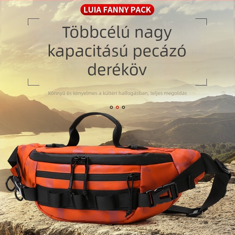 Passerby King Uniszex sport deréktáska - Membrán anyag, Tehercsökkentő funkció, Csíkos minta