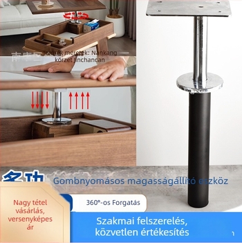 Multifunkcionális forgatható emelőkeret kávéasztalhoz – Hidegen hengerelt acél, Modell JDQYG001, Golden Márka, Modern minimalist stílus