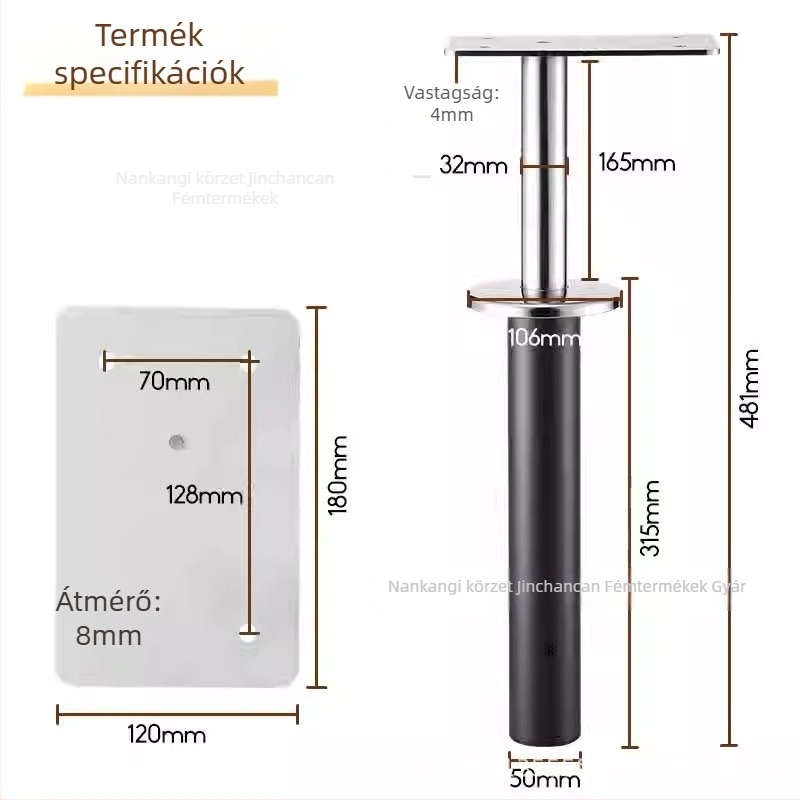Multifunkcionális forgatható emelőkeret kávéasztalhoz – Hidegen hengerelt acél, Modell JDQYG001, Golden Márka, Modern minimalist stílus