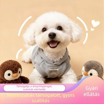 Nagy kapucnis kutya pulóver a hideg ellen, Bichon Frisé, Toy Poodle, Schnauzer és más kutyafajták számára