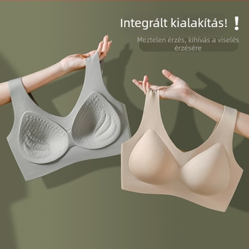 Sima nélküli melltartó beépített kosarakkal, felhúzó hatással és oldalsó formázással, lélegző és könnyű