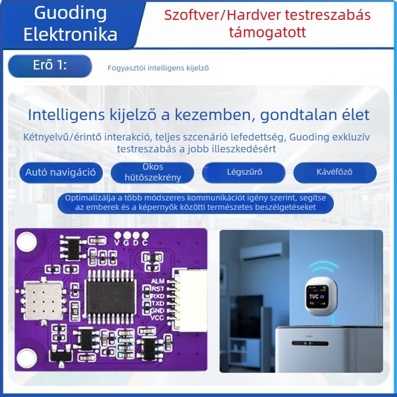 Személyre szabható PCB intelligens testsúly- és testzsírszámlálóhoz ember-gép interakcióval – tervezési megoldás fejlesztése; szállítás 10–30 nap; alkalmazható termékek: intelligens testtömeg- és testzsír mérleg; alkalmazási terület: okos otthon; hiba arán