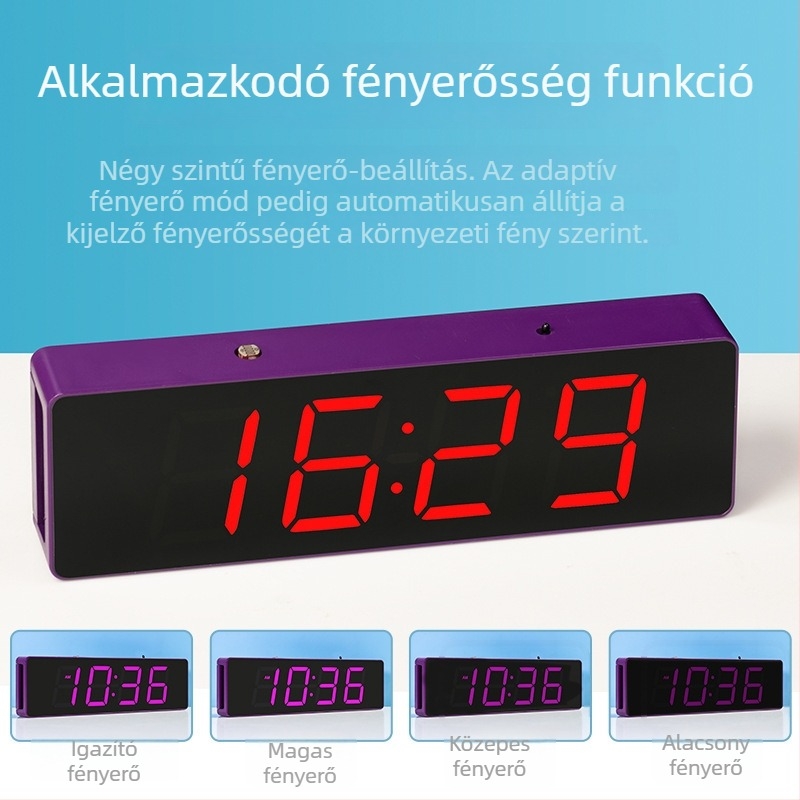 Hangvezérlésű digitális óra DIY készlet 51 MCU fejlesztőlap és LED kijelzővel