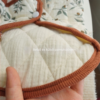 Pamut téli mellény háziállatoknak, ujjatlan, uniszex, vastag, vintage virágos mintával