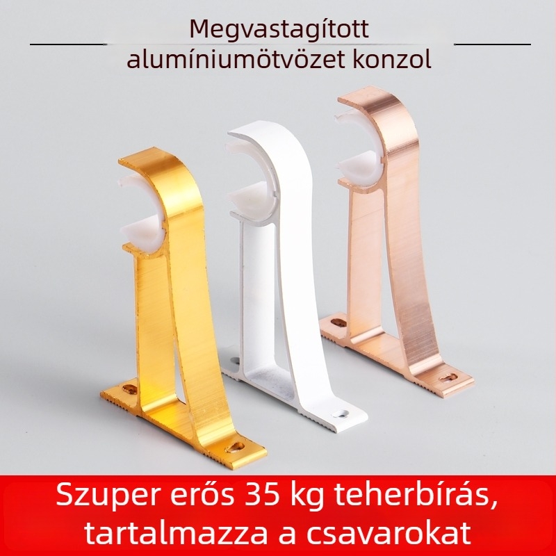 Alumínium falra szerelt függönyrúdszög római rúdhoz, dupla rúd alap – Xingmiao