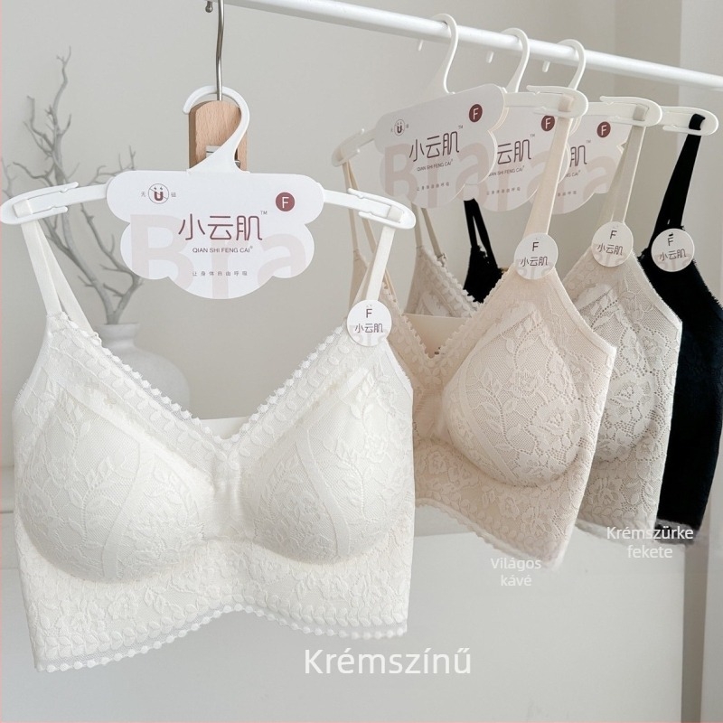 Nylon csipkés melltartó-camisó varrás nélküli, teljes kosár, vékony formázott kosár, lélegző