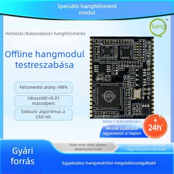 Offline hangmodul horkolás elleni párnához sírás észleléssel és testreszabható hangvezérlő PCB-vel, beszédfelismerő PCBA megoldás fejlesztése