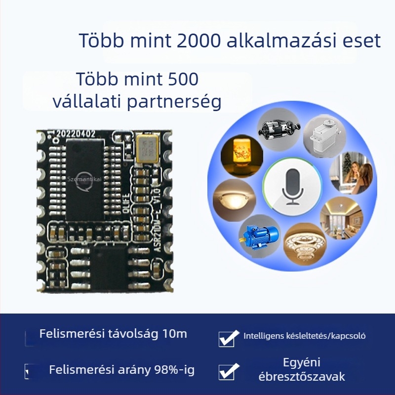 Offline hangmodul horkolás elleni párnához sírás észleléssel és testreszabható hangvezérlő PCB-vel, beszédfelismerő PCBA megoldás fejlesztése