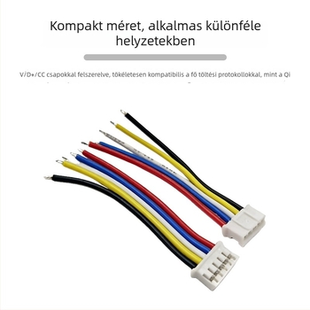 5P-2.0mm terminálvezeték FPC-kábelhez, Qi gyorstöltés kompatibilis, intelligens chip védelem, testreszabható