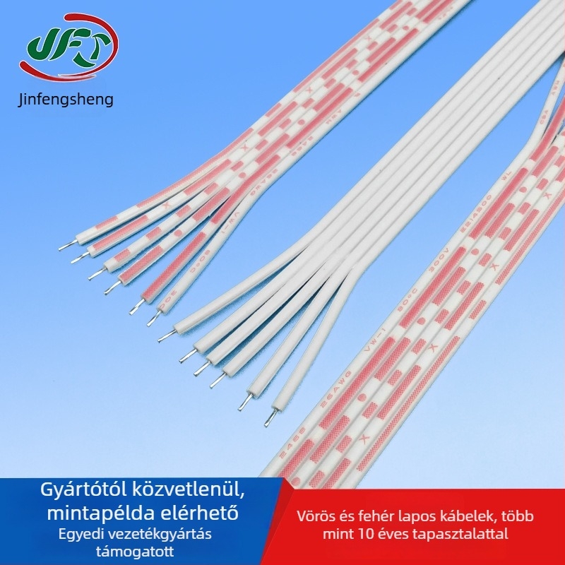 JFS 24-pin nyomtató alaplap csatlakozó kábel, ónnal bevont rézvezeték, személyre szabott vezetéképítés, ónbevonat mindkét végén