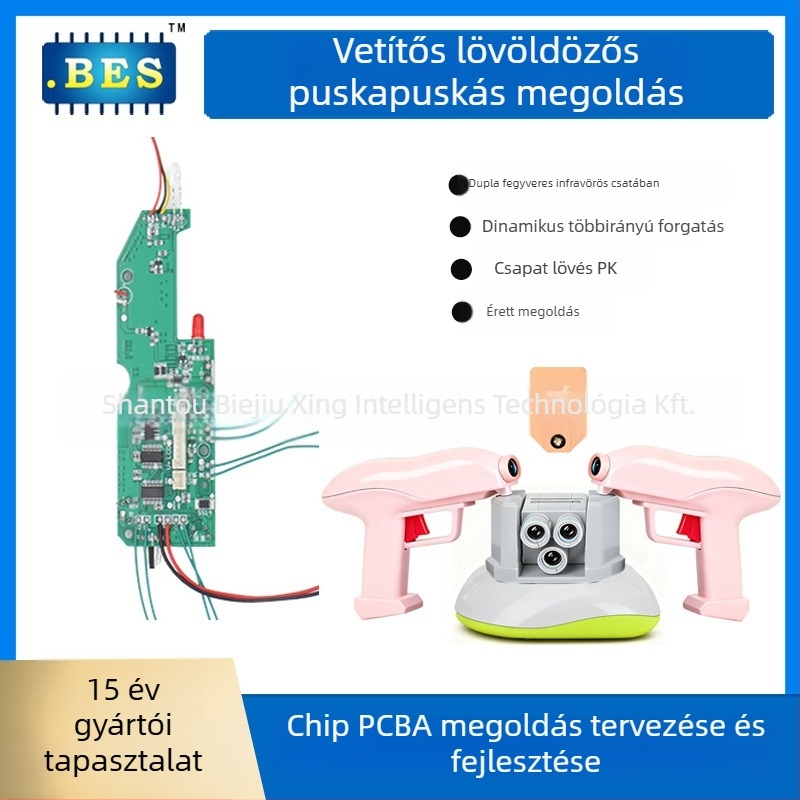 DIY robotkutya PCBA tábla, 2.4G vezeték nélküli távirányítás, Modell Bes25167, feszültség 4.5V, áramerősség 20mA