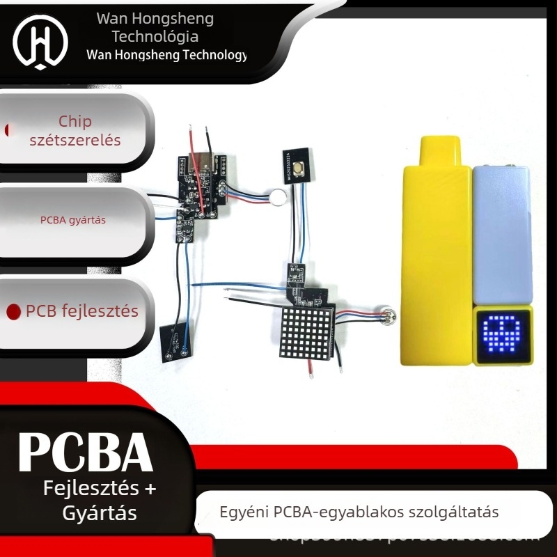BK001 PCBA építőelem - négyzet alakú PCB modul digitális alkatrészekkel; Márka WHS; Kapacitás 200000