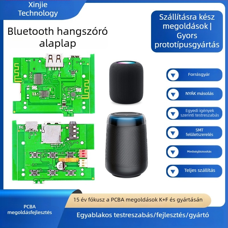 Új Bluetooth hangszóró PCBA modul fejlesztéshez, hordozható kültéri használatra