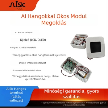 AISK AI modul Vision verzió kijelzővel, hanggal és vizuális interakcióval, 3D-nyomtatott ház
