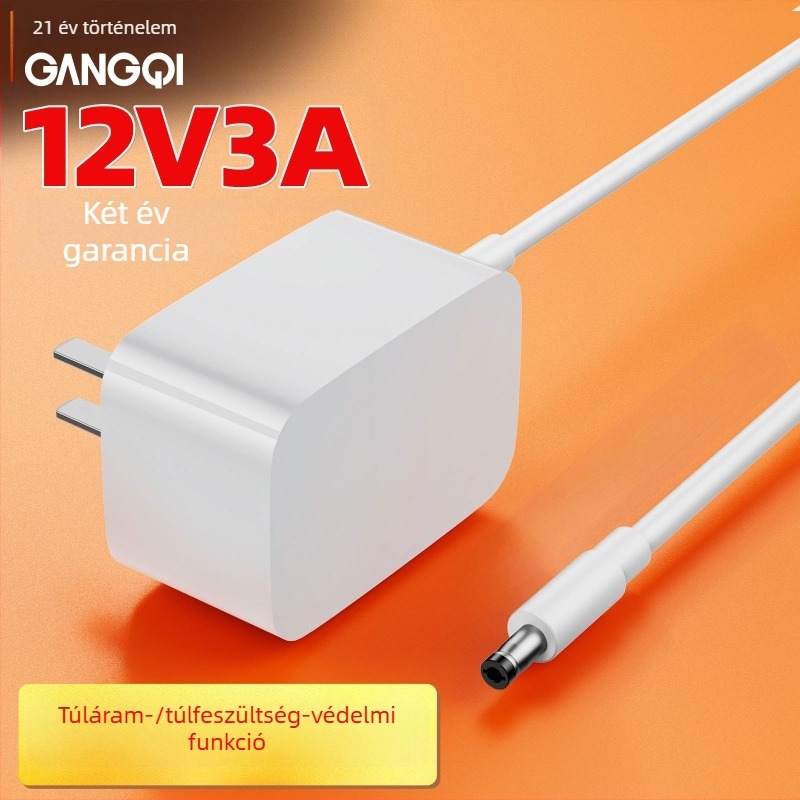 12V 3A tápegység adapter CCC tanúsítvánnyal, teljes teljesítmény, raktáron, okos otthoni készülékek, kis háztartási készülékek, biztonsági megfigyelés