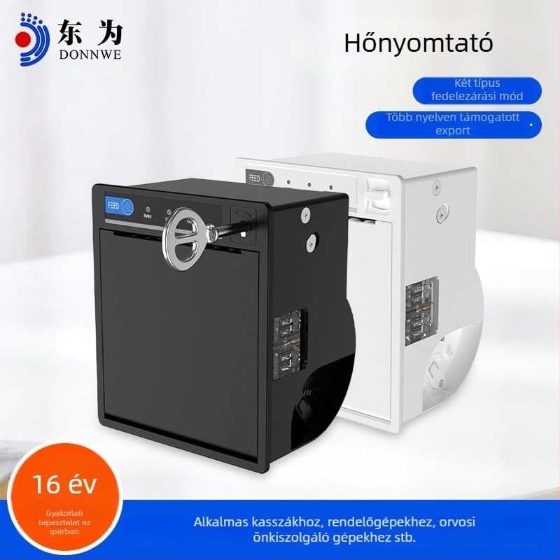 EM8027 záras beépített hőnyomtató modul — RS232+USB+Cash Drawer interfész, hőnyomtatás, papírkapacitás 80x50, tápellátás DC24V/2A