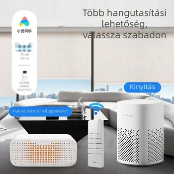 Intelligens elektromos rolós függöny lítium akkumulátoros motorral, csendes működés, fénytorló anyag, távirányító és hangasszisztens-kompatibilitás (Alexa/Google Home/Zigbee), poliészter rost