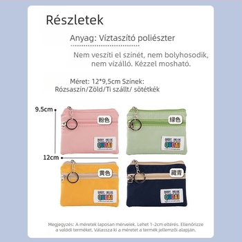 Uniszex vászon érmetárca, városi minimalizmus, ultra könnyű, tavasz 2025