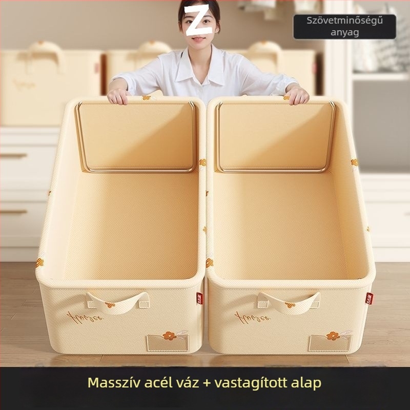 Összecsukható ruhatároló doboz, nem szövött anyagból, 0–5 L kapacitás, kézben hordható, fedél nélküli