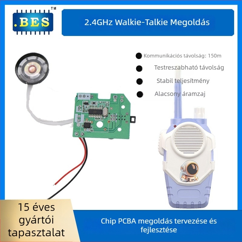 2.4G Walkie-Talkie áramkör Bes24190 (4.5V, 20mA, 3.0 millió kapacitás, kompatibil a 2.4G gyerek walkie-talkie-val)