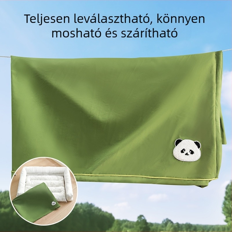 Minden évszakra alkalmas kutya- és macska kennel kanapéágy, levehető és mosógépbarát matrac alváshoz, nyári hűs fészek