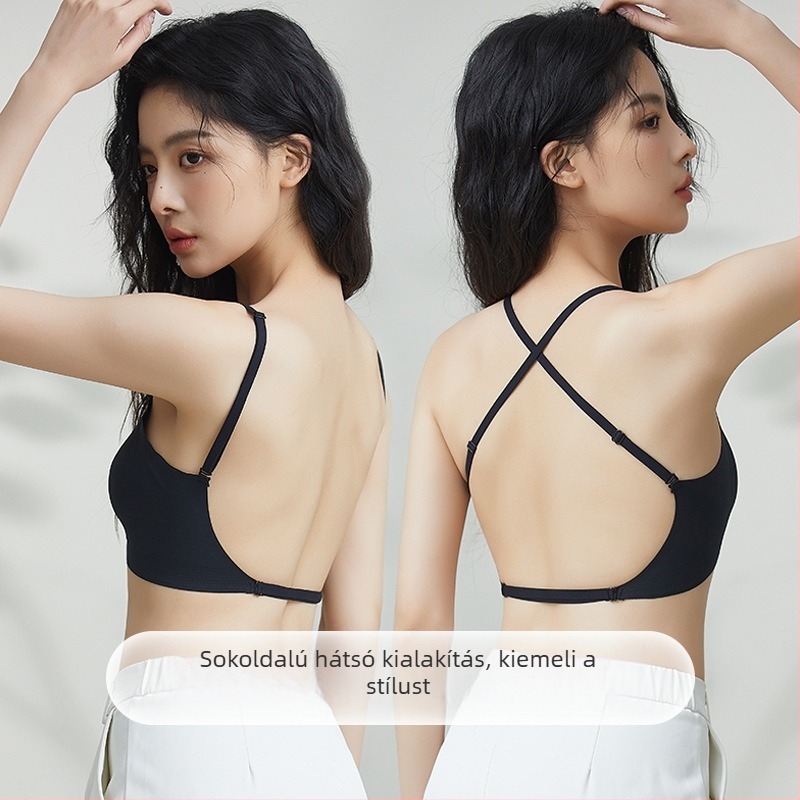 Váll nélküli push-up tube top, varrat nélküli, U- alakú hátsó, nylon anyagból