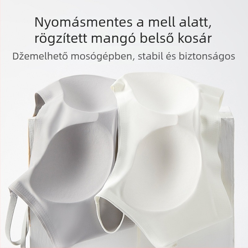 Váll nélküli push-up tube top, varrat nélküli, U- alakú hátsó, nylon anyagból