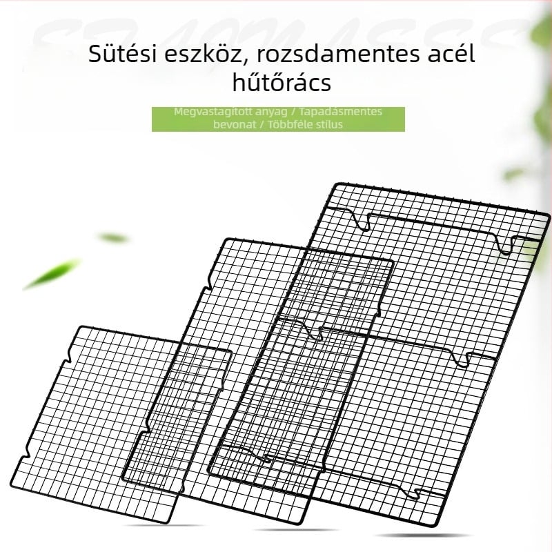 Sütemények és kenyér hűtőrácsa – sütő és grill használatra