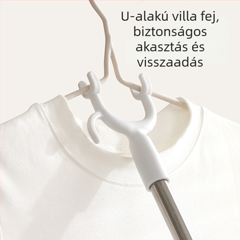 FaSoLa kihúzható ruhaszárító rúd – PP és 201 rozsdamentes acél, erkélyre, kinyújtható, modern stílus
