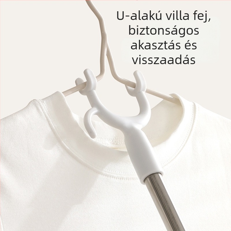 FaSoLa kihúzható ruhaszárító rúd – PP és 201 rozsdamentes acél, erkélyre, kinyújtható, modern stílus