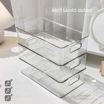 Asztali tároló doboz, PET anyag, Modell 4503, Japán stílus, autóban használható, fedél nélküli
