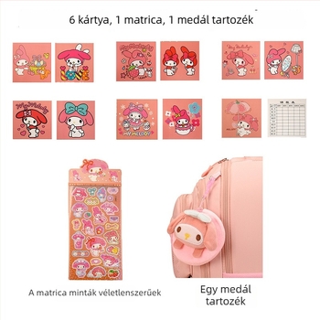 Lányok iskolatáskája, könnyű és nagy kapacitású, 3–4. osztályosok számára, nylon anyagú, gerinc-támasz, ifjúsági kampusz stílus, állatmintás, poliészter bélés, görbe vállpántok