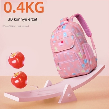 Iskolatáska általános- és középiskolásoknak (Uniszex) – Könnyű, gerinctámogató, nagy kapacitású, Nylon anyag, Geometriai minta