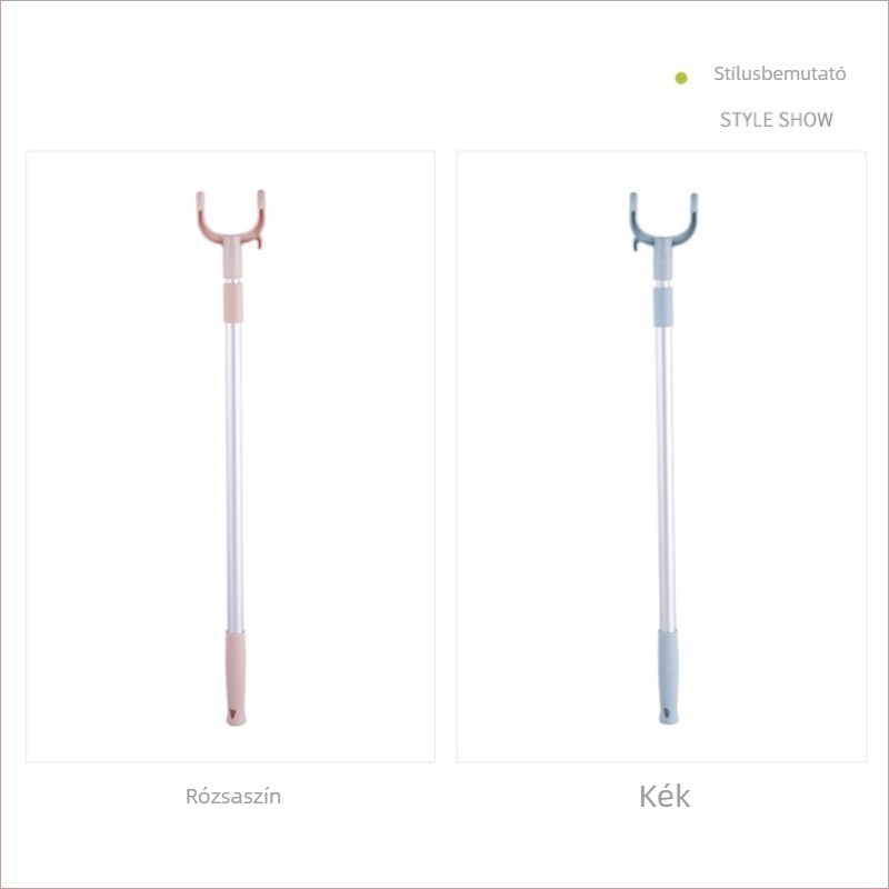 Rozsdamentes acél ruhaszárító rúd erkélyre, kihúzható, egyszerű felakasztás