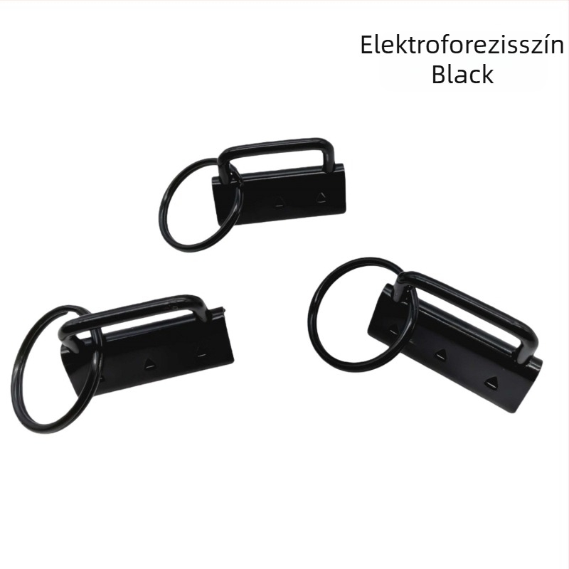 Vasból készült farokklipsz kulcsgyűrűvel — Szett táskákhoz, webbinghez és csuklópántokhoz (Márka: Clean and Safe)