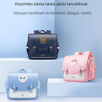 Általános iskolai hátizsák terheléscsökkentéssel, vízálló PU anyag, nagy kapacitás, légpárnás vállpántok