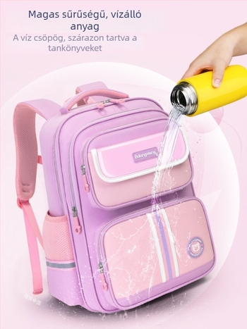 Iskolai hátizsák – könnyű, Oxford anyagból, légáteresztő és vízálló, gerincvédő, léghüvelyes vállpántok, anime mintázat, uniszex, 3–4. osztályos tanulóknak