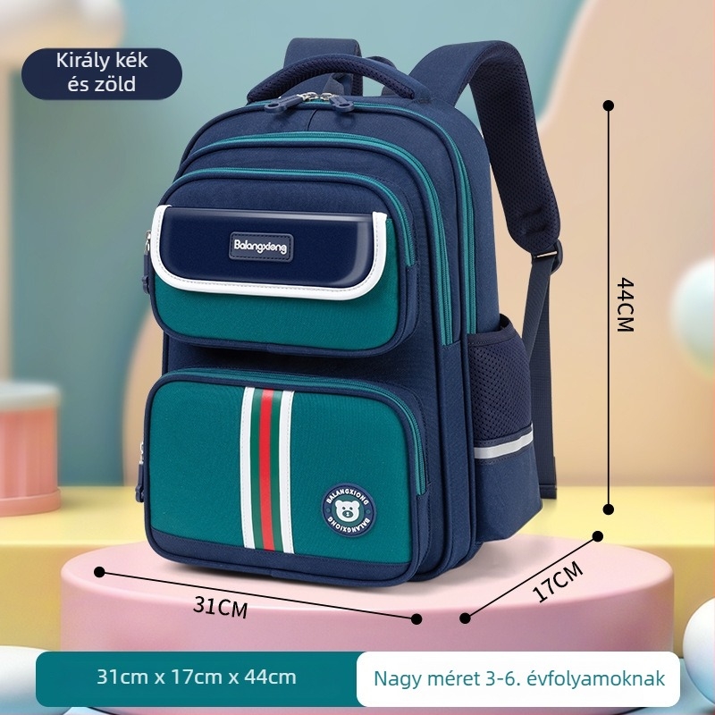 Iskolai hátizsák – könnyű, Oxford anyagból, légáteresztő és vízálló, gerincvédő, léghüvelyes vállpántok, anime mintázat, uniszex, 3–4. osztályos tanulóknak