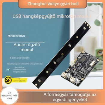 Videókonferencia Hangmodul, Négy Mikrofon Tömb, Omnidirekcionális, USB meghajtó nélkül, Intelligens zajcsökkentés, Modell ZH-A4-V2.1