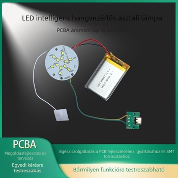 LED asztali lámpa PCBA-vezérlőpanellel, érintésérzékelővel és hangvezérléssel – testreszabott PCB-fejlesztés és feldolgozás