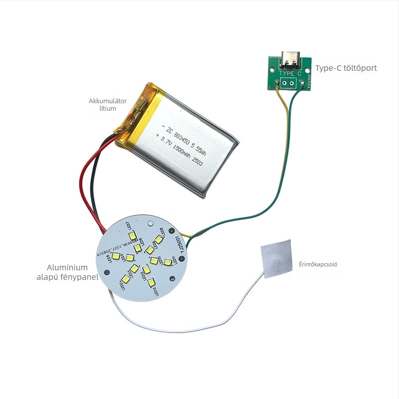LED asztali lámpa PCBA-vezérlőpanellel, érintésérzékelővel és hangvezérléssel – testreszabott PCB-fejlesztés és feldolgozás