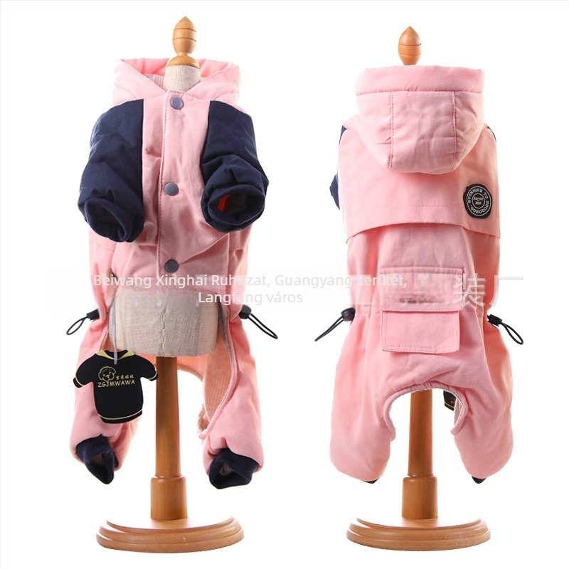 Jimmy Doll klasszikus kisállatruha, fleece béléses kutyaruha, őszi–téli szezonra, négy lábú kivitelezés, Teddy stílus, modern minimális dizájn