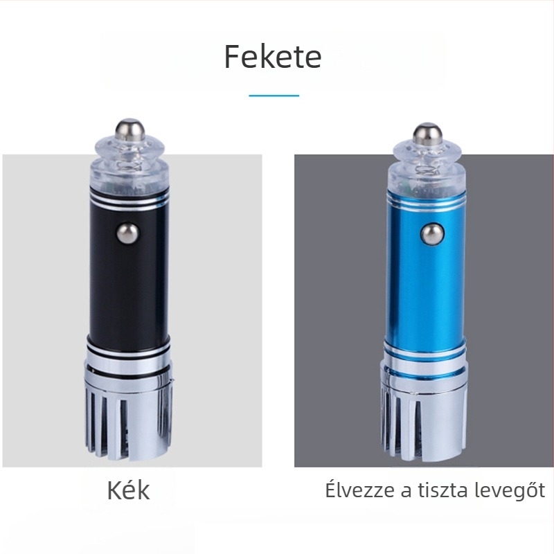 Autóba szellőző- és tisztító készülék negatív ionokkal – szagok eltávolítása, 12V, 0,75W, 3,8 millió ion, kimenet 12/24V