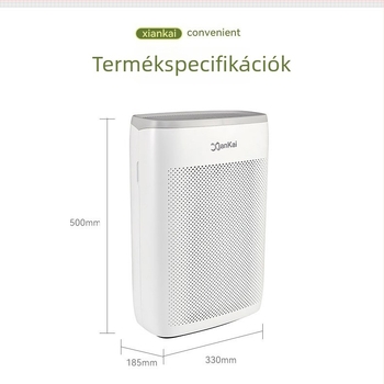 Légszűrő HEPA technológiával, negatív ionok, formaldehid eltávolítás, valós idejű digitális kijelző, asztali kialakítás 40 m²-ig